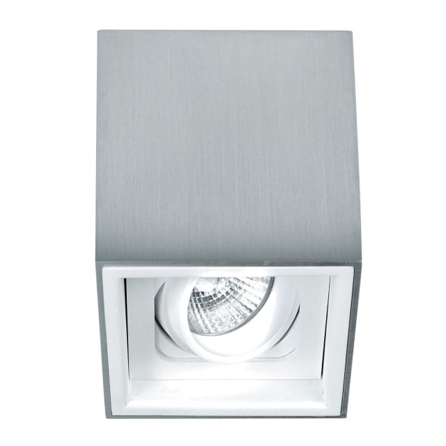 PSM LIGHTING BETAPLUS plafonnier blanc Plafonnier apparent blanc orientable avec spot carré encastré et réflecteur directionnel