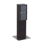 PSM LIGHTING - NIKE Borne d'alimentation - avec 2 prises HAGER noir texture - T400.32X