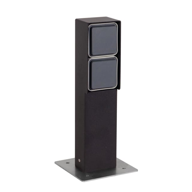 PSM LIGHTING - NIKE Borne d'alimentation - avec 2 prises HAGER noir texture - T400.32X PSM LIGHTING - NIKE Borne d'alimentation - avec 2 prises HAGER noir texture - T400.32X