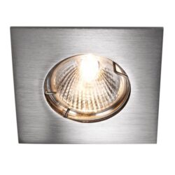 Spot encastrable carré fixe inox 316 blanc, configuration visible