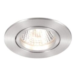 Spot encastrable rond fixe GU10 blanc, finition Blanc texturé