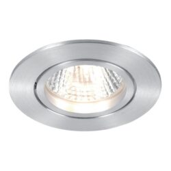 Spot encastrable rond fixe blanc, configuration visible