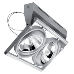 PSM LIGHTING - OPERA plafonnier ou applique apparent - orientable - avec transfo alu satiné - 953.14
