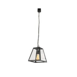 PSM LIGHTING - POLO suspension avec chaîne et base apparente noir texture - W774.CH.32X