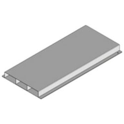 Détails visibles de Gaine de sol fermée 3 canaux acier zingué 3 m 350 mm pour Goulottes et canalisation
