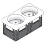 PUK - PRISE DOUBLE 90X45 3P16A230V BLANC - UST45FR-W 2