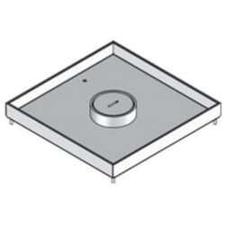 PUK - Set: cassette carrée en acier inox 19x258x258mm