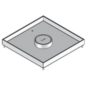 PUK - Set: cassette carrée en acier inox 19x258x258mm