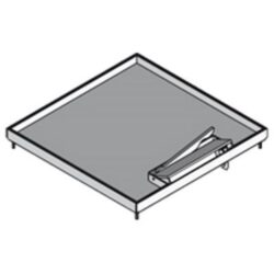 PUK - Set: cassette carrée en acier inox 19x258x258mm