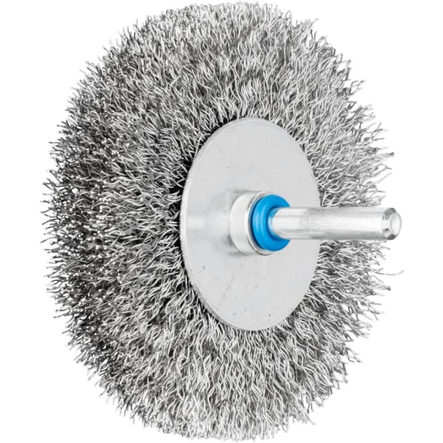 Brosse circulaire sur tige inox ondulé 80 mm 43106003 – Image 1