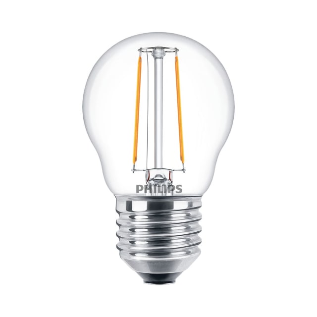 Ampoule LED sphérique Philips Lighting CorePro Ampoule LED sphérique P45 E27 2W 2700K 250lm culot vissé transparent