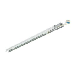 Rail d éclairage LED industriel blanc avec connecteur et support métallique
