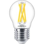 Philips Lighting - MASTER Lampe LED sphérique P45 Dim 3.4W 40W E27 2200-2700K 470lm CRI90 25000h - 8719514449534