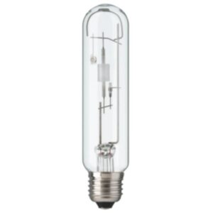 Lampe iodures métalliques E27 70W 2800K 7500lm tube transparent