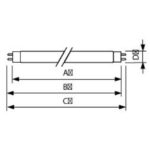 Tube fluorescent linéaire G13 16W 4000K diamètre T8 avec dimensions de longueur