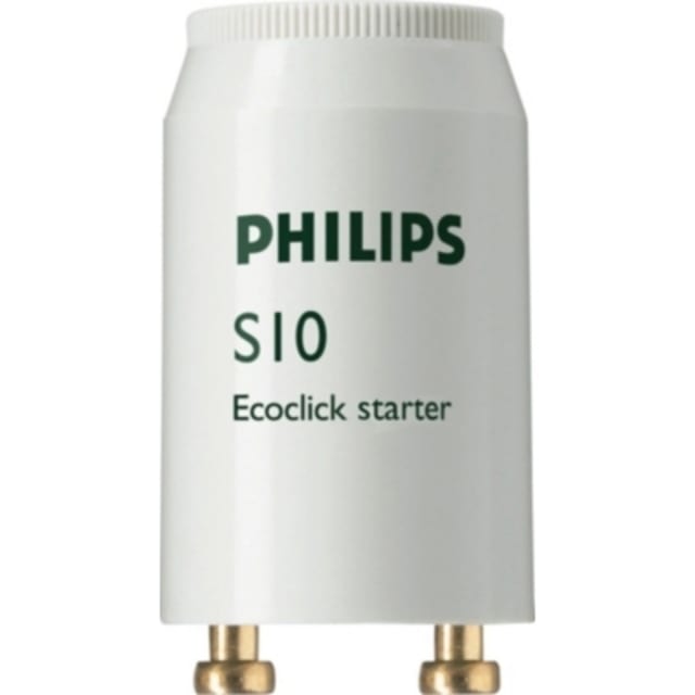 Philips Lighting Ecoclick Starters Starter fluorescent S10 Starter fluorescent S10 Ecoclick pour lampe 4 à 65 W à deux broches