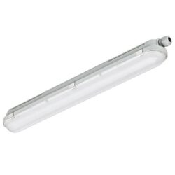 Réglette LED étanche 1200 mm IP65 diffuseur opale avec embouts gris