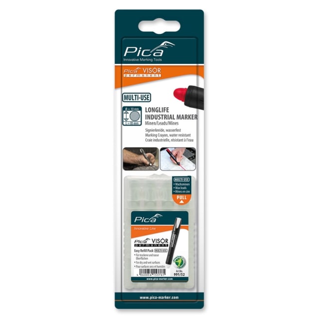 Pica - Recharge VISOR sous blister - Permanent - Blanc (4 pcs) - PIC99152SB Pica - Recharge VISOR sous blister - Permanent - Blanc (4 pcs) - PIC99152SB