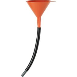 Entonnoir en PE orange avec flexible noir 350 mm Ø150 mm
