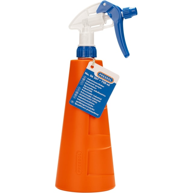 Pressol Vaporisateur industriel 0,75 l Vaporisateur manuel orange 0,75 l avec gâchette bleue et embout de pulvérisation