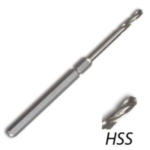 Foret pilote HSS hexagonal 10 mm pour scie cloche avec tige six pans et pointe hélicoïdale
