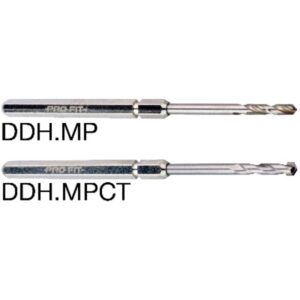 Foret pilote HSS hexagonal 8 mm pour scie cloche, tige longue, pointe hélicoïdale
