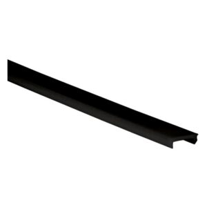 Couvercle profilé LED plat noir 200 cm pour rail aluminium