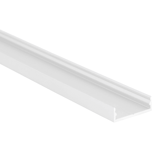ProLED Profiles M-Line Extra Low profil LED blanc Profil aluminium LED blanc 200 cm pour ruban LED avec diffusion basse
