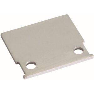 Embout plat aluminium pour profilé M-Line Standard avec deux perçages de fixation