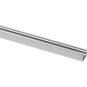 Profilé aluminium LED anodisé satiné 15 mm avec rainure pour ruban LED