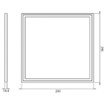 Dalle LED encastrable carrée 295 x 295 mm 11 W 4000 K profil extrafin 10,4 mm