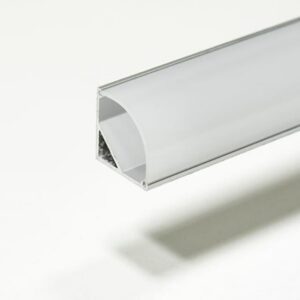 Profilé aluminium LED d angle rond 2 m 16 mm avec diffuseur blanc