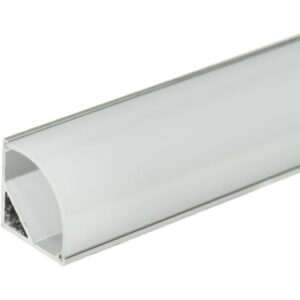 Lentille opale translucide pour profilé d angle LED en aluminium