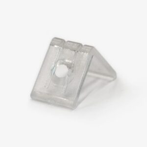 Support transparent pour profilé LED avec perçage de fixation