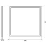 Panneau LED encastrable 595 x 595 mm 42W 3000K format carré