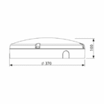Plafonnier LED étanche IP65 diamètre 370 mm hauteur 100 mm