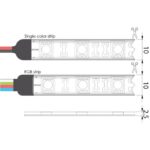 Ruban LED RGB 12V 60 LED m IP62 largeur 10 mm