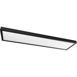 Plafonnier LED noir rectangulaire 3000K 40W 300x1200 mm panneau lumineux encastrable