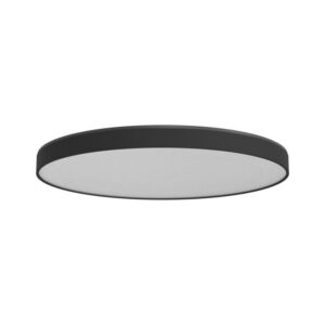 Plafonnier LED saillie rond noir Ø430 CCT réglable diffuseur opale