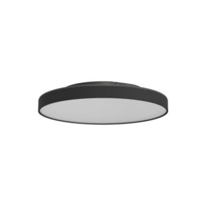 Plafonnier LED rond saillie noir diamètre 350 mm 19,5 W
