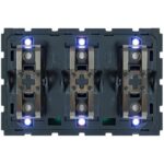 Qbus - Interr. 3-6 BT (3 mod) BTicino Light Now RGB sans ensemble fin. - SWC06/YNB