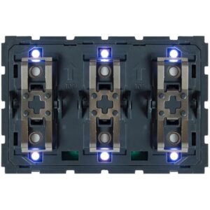 Qbus - Interr. 3-6 BT (3 mod) BTicino Light Now RGB sans ensemble fin. - SWC06/YNB