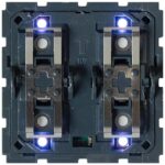 Qbus - Interr.-Therm 1 à 4 BTs (2 modules) BTicino Light Now RGB - SWC04T/YNB