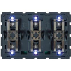 Qbus - Interr.-Therm 3 à 6 BTs (3 modules) BTicino Light Now RGB dès - SWC06T/YNB