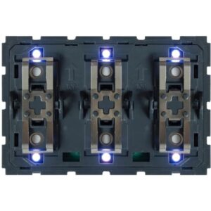 Qbus - Interr.-Therm 3 à 6 BTs (3 modules) BTicino Light Now RGB dès - SWC06T/YNB