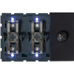 Qbus - Interr.-Therm + détecteur (Black) 1-4 BTs (3 mod) BTicino LN RGB - SWC06MT/YD