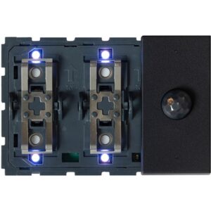 Qbus - Interr.-Therm + détecteur (Black) 1-4 BTs (3 mod) BTicino LN RGB - SWC06MT/YD