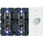 Qbus - Interr.-Therm + détecteur (Blanc) 1-4 BTs (3 mod) BTicino LN RGB - SWC06MT/YW