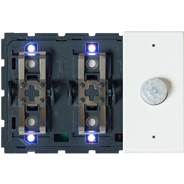 Qbus - Interr.-Therm + détecteur (Blanc) 1-4 BTs (3 mod) BTicino LN RGB - SWC06MT/YW Qbus - Interr.-Therm + détecteur (Blanc) 1-4 BTs (3 mod) BTicino LN RGB - SWC06MT/YW