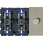 Qbus - Interr.-Therm + détecteur (Stone) 1-4 BTs (3 mod) BTicino LN RGB - SWC06MT/YG